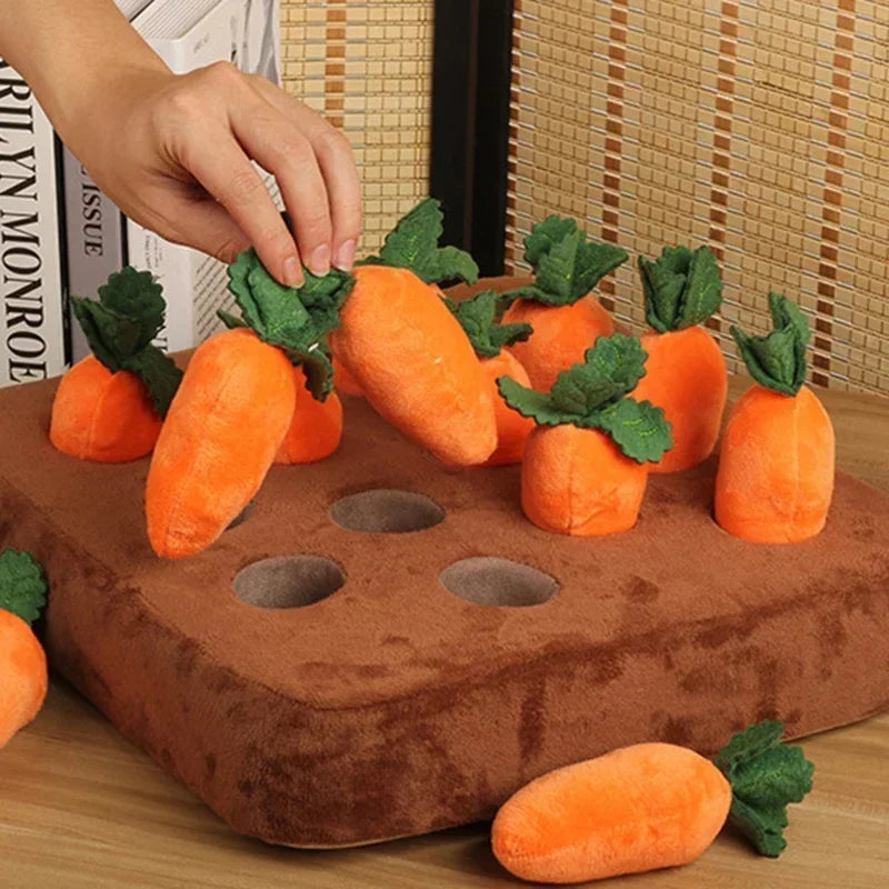 Tapete de Fuçar com Cenouras — Estimulação Sensorial para Cães