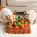 Tapete de Fuçar com Cenouras — Estimulação Sensorial para Cães