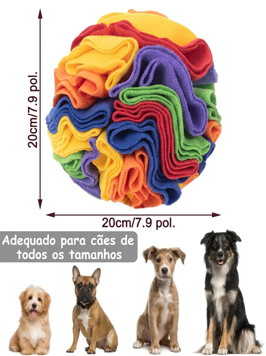 Bola de Farejamento — Brinquedo Interativo para Cães