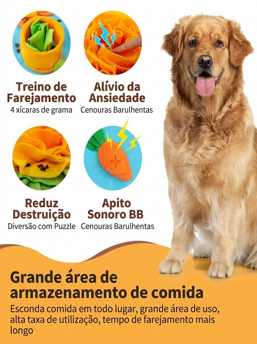 Tapete de Fuçar Grande — Farejamento Natural para Cães