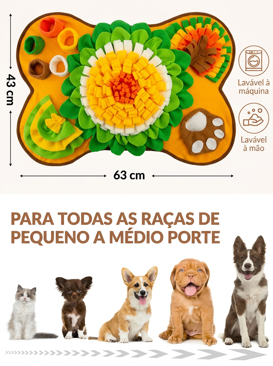 Tapete de Fuçar Grande — Farejamento Natural para Cães